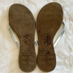 American Eagle Outfitters Silver and Brown Flip Flop Sandals - Size 8 Photo 3