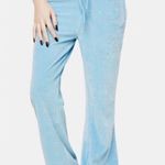 Hello Kitty NWT  Rhinestone Women’s UK 6 US 2 Baby Blue Velour Wide Leg Joggers Photo 4