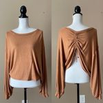 Le lis  | Tan Oversized Ruched Back Top Sz S Photo 1