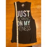 Womens So Motivational Gym Workout Small Tank Top Racerback Tank Black Photo 4