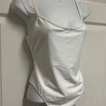 UNBRANDED White Ruffle Scoop Back One Piece Bridal Honeymoon Swimsuit Size M Photo 3