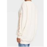 Marvel NWT  Wakanda Forever Oversized Graphic Sweatshirt Cream Size LARGE Photo 1