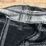 Tahari  Women's Black Grey Plaid Wool Blend Long Line Cardigan Sz M Classic Cozy Photo 4
