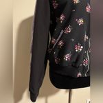 EUC Jolie Vie Black and Purple Floral Zip Up Bomber Jacket with pockets size XL Photo 3