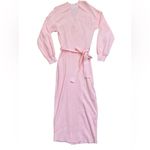 Pink faux wrap belted sweater dress Size M Photo 1