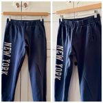 Brandy Melville  John Galt New York Rosa Jogger Sweatpants, Navy Blue sz. S Photo 3