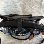 Coach Mercer Bag Satchel 30 in Canyon Quilt Denim Blue Black Shoulder Photo 11