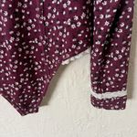 Free People  Sugar Dreams Floral Long Sleeve Thermal Bodysuit Large NWT Photo 5