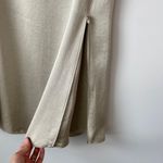 Vince  Zip-Detailed Satin-Crepe Midi Skirt Womens‎ Size XS Ecru Mid Weight Career Photo 5