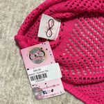 NWT Medium Large hot pink crochet top cute sleeves boutique Sweet Ivey Designs Photo 3