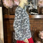 Oscar de la Renta EXPRESSIONS VINTAGE 1980'S BLACK & WHITE PAISLEY BLOUSE (14) Photo 4
