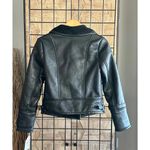 Avec Les Filles NWT Womens Black Faux Leather Jacket Small Moto Bikercore Photo 5