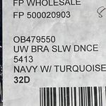 Free People  Slow Dance Underwire Bra Navy with  Turquoise 32D Photo 6