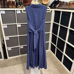 DKNY  Vintage Blue Checkered Cotton Blend Button Down Sleeveless Dress Photo 1