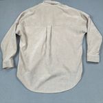 ZARA Womens XS Corduroy Shirt Beige Top Button Down Long Sleeve Casual Long Hem Photo 1
