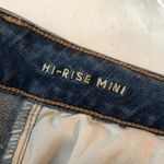 American Eagle  Distressed Hi-Rise Mini Skirt Super Stretch Denim Blue Size 00 Photo 3