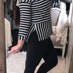 MELLODAY  small blue striped hoodie sweatshirt Photo 1