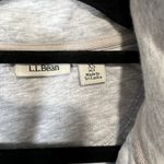 L.L.Bean  Womens Quilted Quarter Zip Pullover Sweatshirt Long Sleeve Gray SZ‎ XS Photo 4