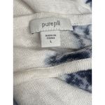 J. Jill Short Sleeve Top Women Large White Blue Tie Photo 3