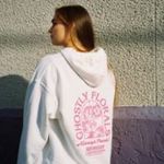 Lonely Ghost  Women’s Ghostly Florals Sweatshirt Hoodie Pullover in White XXL Photo 1