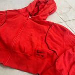 Nike  Air Red NSW Full Zip Air Fleece Crop Hoodie Size Large Photo 2