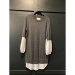Brochu Walker Revolve  Ebella longsleeve Layered cashmere wool Grey Shirt Dress M Photo 3