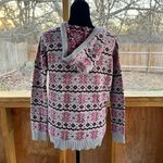 Natural Reflections Women's Grey And Purple Fair Isle Sweater Size S. NEW Photo 3