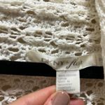 DKNY  & Flair Crochet Open Knit Cardigan Sweater White Cotton Open Front Sz OS Photo 5