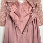 JJ's House JJ’s House Formal Floor Length Dress Dusty Rose NO SIZE Wedding Bridesmaid Lace Photo 7