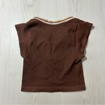 Urban Outfitters Out From Under  Brown Ribbed Crop Top Tate McRae Bar Top Size XS Photo 2