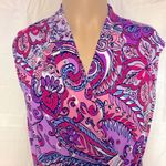 Karin Stevens Paisley Print Dress With Belt Size 10 Photo 2
