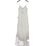 Lulus Love Perfection White Lace Tule Pearl Beaded Maxi Dress Size M Size M Photo 11