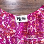 Show Me Your Mumu SMYM • Hazel Ruffle Top pink floral cold shoulder chiffon Pomegranate Punch Photo 3
