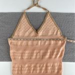 Earthbound  Trading Co Peach Pointelle Crochet Halter Summer Dress Size XL Photo 6