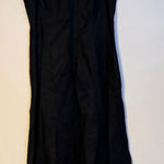 Talbots  Pure Irish Linen Sleeveless Midi Sheath Dress Black Womens Size 8 Petite Photo 0