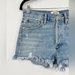 AGOLDE Distressed Denim Jean Shorts Parker Cut Off Frayed Hem Button Blue 26 Photo 7