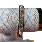 Rhinestone triple row bangle bracelet Silver Photo 0