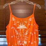 Anthropologie $88 PRE OWNED x Eloise Elspeth Orange Embroidered Romper S Photo 9