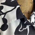 T Tahari  Tokyo Rose Calypso Floral Trench Coat Black White Pink Small Photo 4