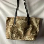 Nine West SHOULDER PURSE ATTACHED SMALL PURSE MAKEUP BAG ABSTRACT FLORAL DESIGN Photo 1