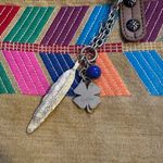 Lucky Brand Denim Arrow-Head Tote Shoulder Bag Large Photo 3