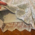 Listicle  NWT Romper Large Sage Mint Green Shorts Embroidered Lace Sheer Sleeves Photo 5