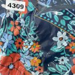 Anthropologie Maeve  Tisana Navy Orange Floral Mini Dress‎ Ruffle Top size 2 Photo 6