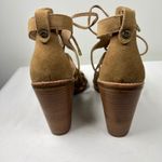 UGG  Suede Leather Lace Up Gladiator Heeled Sandals Size 8.5 Photo 3