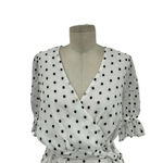 La Maison Talulah Something About You Mini Dress in White Black Polka Dot‎ Print Size 6 Photo 3