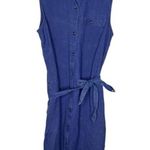 Toad & Co WOMEN'S INDIGO RIDGE SLEEVELESS TIE DRESS casual cotton size small Photo 1