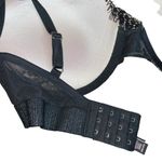 Victoria's Secret Bra Size 34D Banded Push Up Chantilly Lace Classic Style Black Photo 3