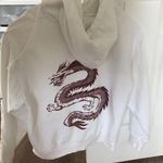 Brandy Melville White Dragon Hoodie Photo 0