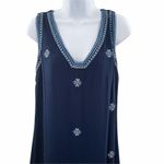 Anthropologie 2/$30 Skies Are Blue Embroidered Sleeveless VNeck Tunic Dress Photo 1