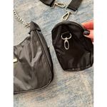 Boohoo NWT!  Black Nylon Shoulder Bag w Detachable Crossbody Strap and Pouch Photo 3